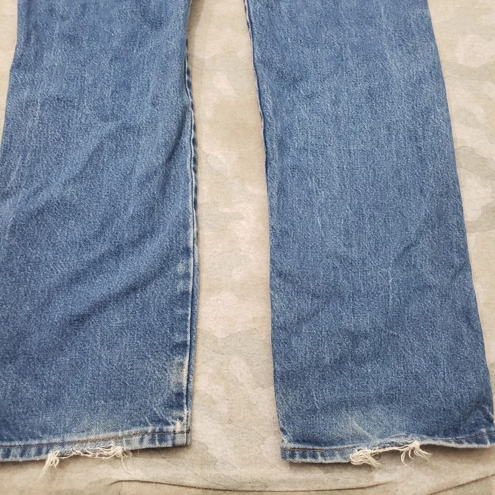 Vintage Wrangler 13MWZ Jeans Mens 32x34 Blue Western USA Cowboy Cut Whiskered